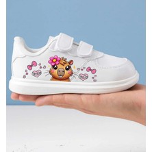 ALCdesing Pembişş Kunduz Kalpp Cute Baskılı Kız Çocuk Spor Ayakkabı ve Sneakers