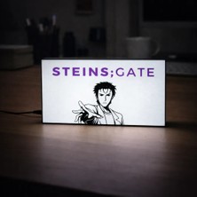 Gişe Arts Masa Lambası - Steins;gate Adaptörlü Dekoratif & Hediyelik Lamba