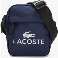 Lacoste Erkek Baskılı Lacivert Postacı Çantası Polyester Seyahat ve İş Kullanımı için Pratik Çözüm