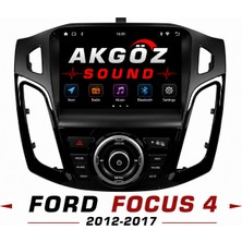 GÖZA-X Ford Focus 4 2012-2017 Multimedya Çerçevesi 9 Inç Soketleri Içinde