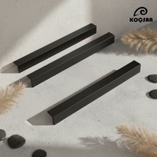 Koçsan Leta Siyah 224 mm Kulp Lüks Country Mutfak Mobilya Dolap Çekmece Kulpu