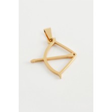 Zero Land Cosmotex Yay Ok Çelik Kolye Ucu 2,5 Cm-Sarı