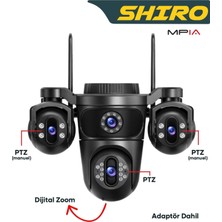 MPIA SHIRO 16MP 4 Lensli Akıllı Güvenlik Kamerası Hieasy Wifi Gece Görüş Sesli Kişi Takibi