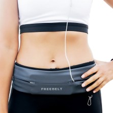 Freebelt Gri Yeni Nesil Spor Bel Çantası Koşu ve Fitness Kemeri