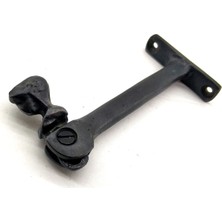 Antika Tarz Dekoratif Pirinç Kafalı Panjur Stoperi - 105X55 Mm, Oksit