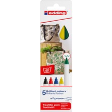 Edding 4600 Kumaş Boyama Kalemi Standart Renkler 5li