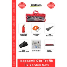 Carlburn #trafik Seti Yangın Tüpü Reflektör Çantalı Tuvturk Uyumlu Araç Çeki Halatı Kapsamlı Oto Trafik Ilk Yardım Seti