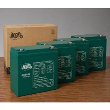 Ncr 12V-22 Amper 4'lü Paket (20-24 Amper Ebatlarında) (Dik Akü) Elektrikli Bisiklet Aküsü EBATLAR:180*78*170 mm