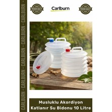 Carlburn #subidonu Kamp Karavan Piknik Dağcılık Araç Bagajı Musluklu Akordiyon Katlanır Su Bidonu 10 Litre