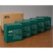 Ncr 12V-22 Amper 5'li  Paket (20-24 Amper Ebatlarında) (Dik Akü) Elektrikli Bisiklet Aküsü EBATLAR:180*78*170 mm