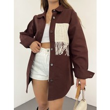 Unika Gabardin Püskül Detaylı Ceket