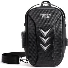 Newish Polo  Erkek Şifreli Kilitli Su Geçirmez Sling Bag Çapraz Omuz ve Sırt Çantası - NEWPOLO404