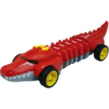 Timsah Araba - Otomatik Hareketli Sesli Işıklı 32 cm - Kırmızı Timsah (Lisinya)