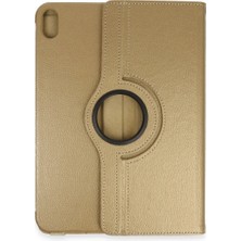 Ipad 2022 10.9 (10.nesil) Kılıf 360 Tablet Deri Kılıf - Gold