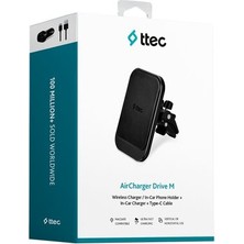 Ttec Aircharger Drive M Magsafe Uyumlu Araç Içi Telefon Tutucu Kablosuz Şarj Mıknatıslı 2KS18 Lyon Tech