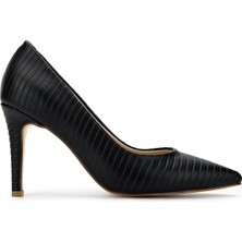 Tamer Tanca Kadın Hakiki Deri Siyah Stiletto Ayakkabı 886 5205 Bn Ayk Y26 Sıyah 01