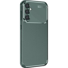 Eco Port Samsung Galaxy S25 Kılıf Auto Focus Karbon Kapak - Koyu Yeşil