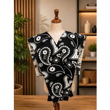 Osmanlı Triko Kare Parçalı Atkı - Spor Triko Örme Omuz Atkısı - Unisex Boho Şal -Etnik Desenli Atkı