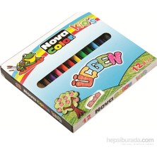 Nova Color  Nc-2119  Üçgen Silinebilir Pastel Boya 12 Renk 12 Parça Eğlenceli Çizim İçin