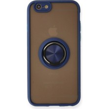 Eco Port Apple Iphone 6 Kılıf Montreal Yüzüklü Silikon Kapak - Lacivert