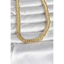 cm 14K Gold Renk Kalın Zincir Model 60 cm Kadın Kolye - Lisinya