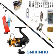 SHIMANO FX4000 Kendo Spider Surf 390CM 50-150GR Profesyonel Surf Sazan Kıyı Olta Takımı Seti