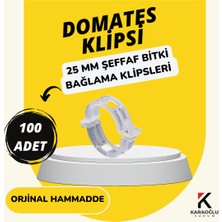 Karaoğlu Vakum Ambalaj Orjinal Domates Klipsi 100 Adet Şeffaf Bitki Tutucu Domates Klipsi Gövde Çiçek Destek Klipsi Her Bitkiyle Uyumlu Klips