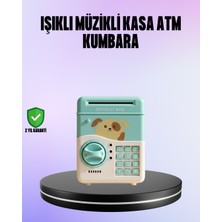 Su Yeşili Elektronik Şifreli Atm Tasarımlı Para Biriktirme Kumbarası - Lisinya