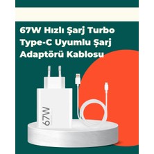 Güvenli ve Hızlı Şarj Için 67W Turbo Adaptör Type-C Kablo ile - Lisinya
