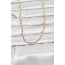 cm 14K Gold Renk Dolgun Zincir Model 60 cm Kadın Kolye - Lisinya