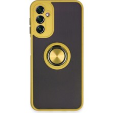 Eco Port Samsung Galaxy A14 4g Kılıf Montreal Yüzüklü Silikon Kapak - Sarı