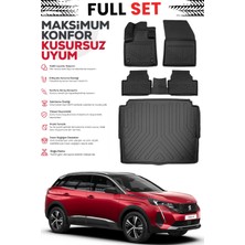 Ko Kaliteoto Peugeot 3008 2018 Model Alt Bagaj Havuzu Paspas Set Premium Set
