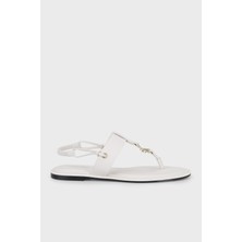 Calvin Klein Logo Detaylı Parmak Arası Sandalet HW0HW02926PGA Bayan Sandalet HW0HW02926 Pga