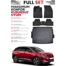 Ko Kaliteoto Peugeot 3008 2021 Model Üst Bagaj Havuzu Paspas Set Premium Set