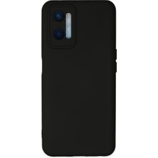 Vintessy Oppo A96 Kılıf Nano Içi Kadife Silikon - Siyah