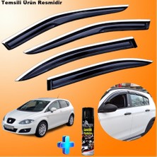 Caraks Seat Leon Mügen Cam Rüzgarlığı Abs Nikelaj Krom Cam Rüzgarlığı 2005-2012 + Ebrayn Lastik Parlatıcı