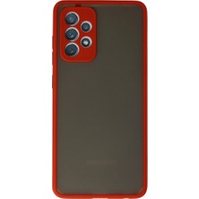 Vintessy Samsung Galaxy A72 Kılıf Montreal Silikon Kapak - Kırmızı
