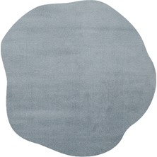 Eko Halı Zen Amorf 04 Blue Özel Şekilli Kesim Yumuşak Dokulu Hav Vermeyen Sıkı Dokuma Makine Halısı