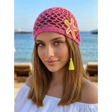 Happy Handmade Viral Kroşe File Şapka/yazlık Şapka/plaj Giyim/trend Bere/charmlı Şapka/mesh Hat/özel Tasarım Hediyelik