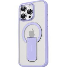 Vintessy Apple Iphone 15 Pro Tork Magsafe Standlı Kapak - Lila