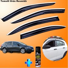 Caraks Seat Ibiza Stw Mügen Cam Rüzgarlığı Abs Nikelaj Krom Cam Rüzgarlığ 2009-2017+EBRAYN Lastik Parlatıcı