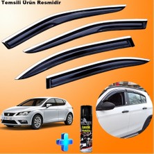 Caraks Seat Leon Mügen Cam Rüzgarlığı Abs Nikelaj Krom Cam Rüzgarlığı 2013-2020 + Ebrayn Lastik Parlatıcı