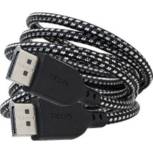 Philips SWR3139B/93 1.5 Metre 8k 60Hz Displayport 1.4 Kablo Örgülü Zırhlı