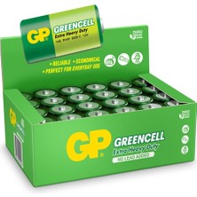 Belirtilmemiş Greencel R14 Orta Boy Çinko Pil Gp14G-2S2 (24 Lü Paket)