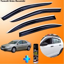 Caraks Laguna 2 Mügen Cam Rüzgarlığı Abs Nikelaj Krom Cam Rüzgarlığı 2001-2008 + Ebrayn Lastik Parlatıcı