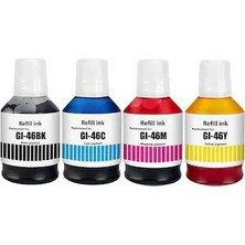 Oratek Canon Maxify Gı-46 GX6050 1 Set 4 Renk Ithal Muadil Pigmentli Mürekkep Seti  Siyah 170 ml - Renkliler 135 ml
