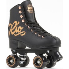 RİO ROLLER Rıo Roller 360 Rose Black Quadro Paten 4 Tekerlekli Siyah Kadınlar İçin Şık Tasarım