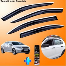 Caraks Mondeo Mügen Cam Rüzgarlığı Abs Nikelaj Krom Cam Rüzgarlığı 2008-2014 + Ebrayn Lastik Parlatıcı