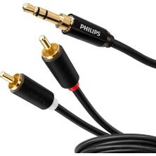 Philips SWR2121B/93 2 Metre 3.5mm Stereo 2 Rca Aux Ses Kablosu