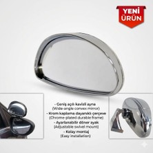 Neler Geldi Neler Kör Nokta Ayna Sürücü Kursu Eğitmen Ayna Üstü Dış Ilave Ayna Krom Nikel 14X7,5 cm